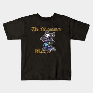 Fantasy Kittens Serie: the Nekomancer - Necromancer cat Kids T-Shirt